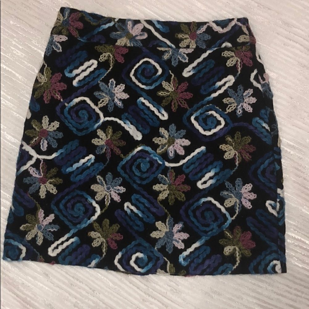 NWOT Zara Multi Color Stitch Mini Skirt - Picture 2 of 6